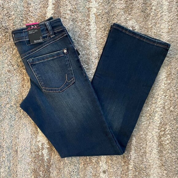 New INC Boot Leg Curvy Fit Stretchy Denim Jeans Y2K Sz 2 Women's - Picture 2 of 4